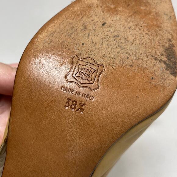 Vintage Tokio Kumagai Womens Size Leopard Print Fur Tip Slingback Heels - Picture 8 of 9